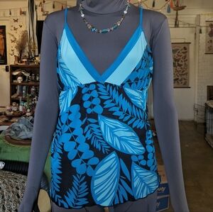 Secret Treasures Vibrant Blue Leaf Camisole